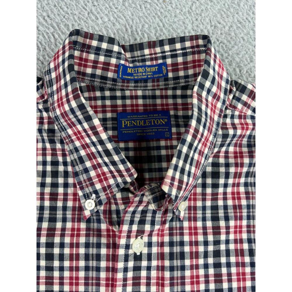 Pendleton Metro Button Down Long Sleeve Shirt Red… - image 3